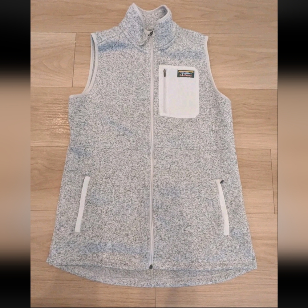Women's Heathered Gray Zip-Up Vest